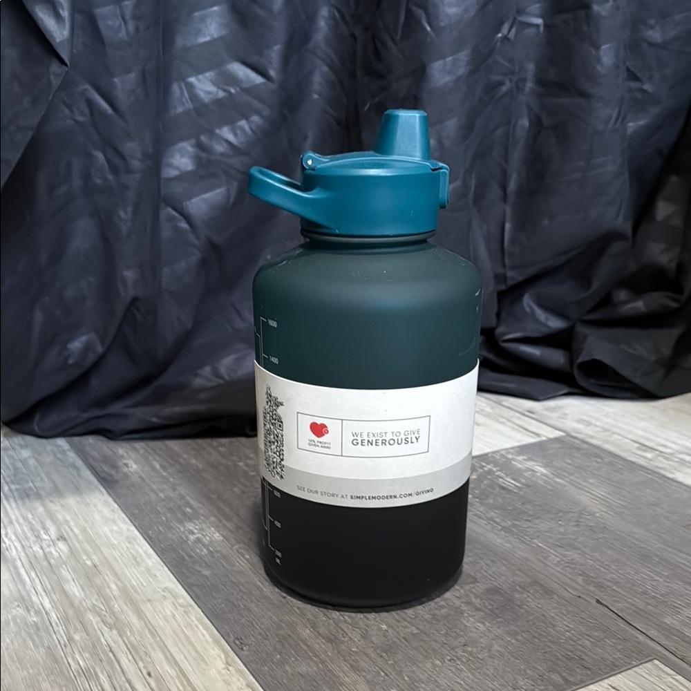 simple modern Blue Water Bottle